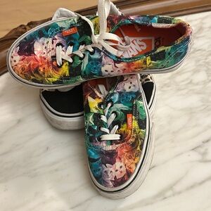 Vans Colorful Cat Print Kids Sneakers